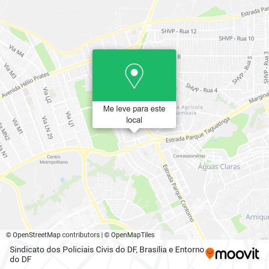 Sindicato dos Policiais Civis do DF mapa