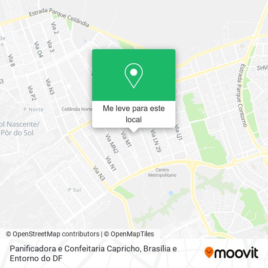 Panificadora e Confeitaria Capricho mapa