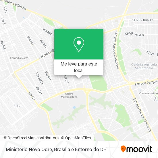 Ministerio Novo Odre mapa