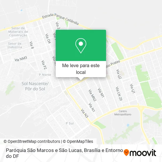 Paróquia São Marcos e São Lucas mapa