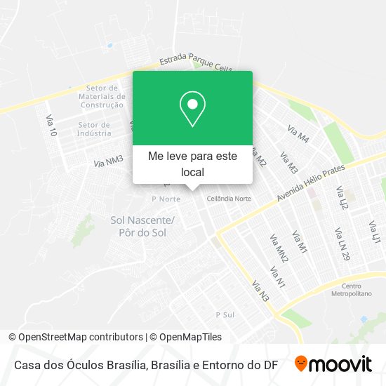 Casa dos Óculos Brasília mapa