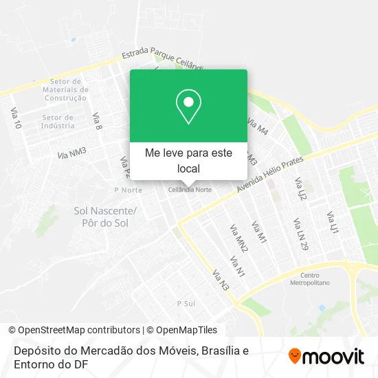 Depósito do Mercadão dos Móveis mapa