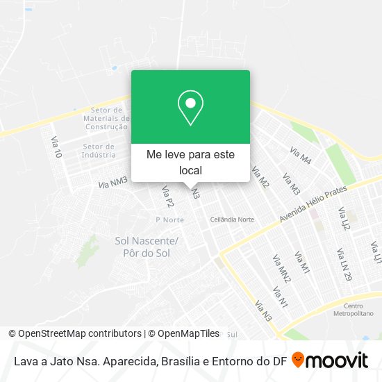 Lava a Jato Nsa. Aparecida mapa