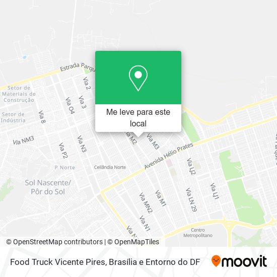 Food Truck Vicente Pires mapa
