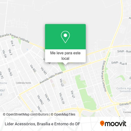 Líder Acessórios mapa