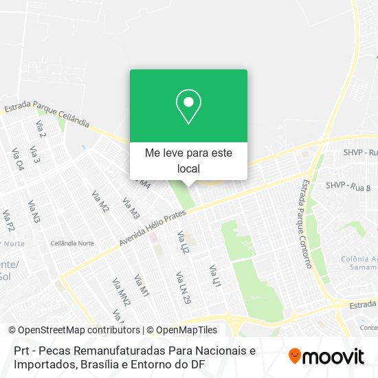Prt - Pecas Remanufaturadas Para Nacionais e Importados mapa