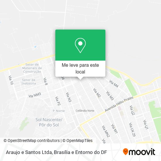 Araujo e Santos Ltda mapa