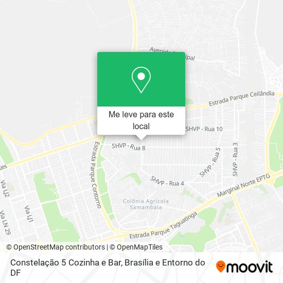Constelação 5 Cozinha e Bar mapa