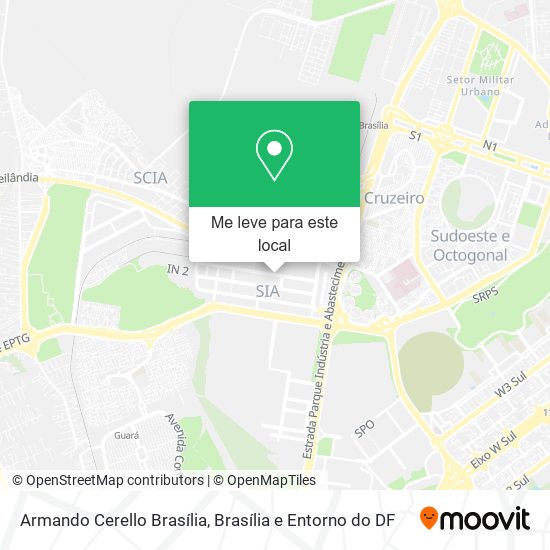 Armando Cerello Brasília mapa