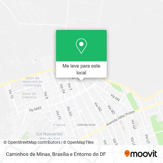 Caminhos de Minas mapa