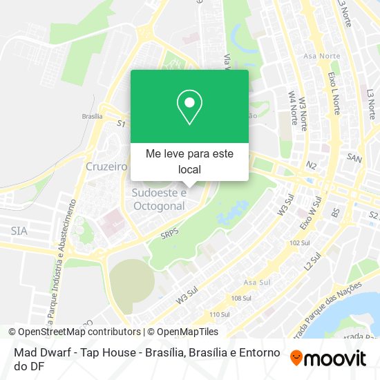 Mad Dwarf - Tap House - Brasília mapa