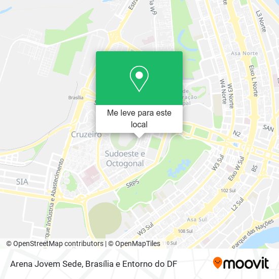 Arena Jovem Sede mapa