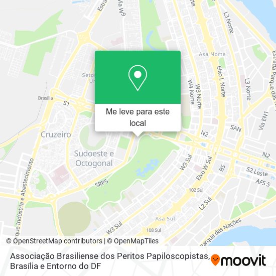 Associação Brasiliense dos Peritos Papiloscopistas mapa