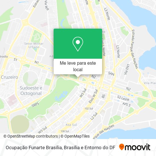 Ocupação Funarte Brasília mapa
