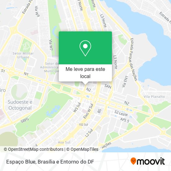 Espaço Blue mapa