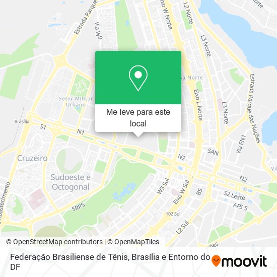 Federação Brasiliense de Tênis mapa