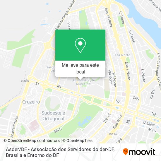 Asder / DF - Associação dos Servidores do der-DF mapa