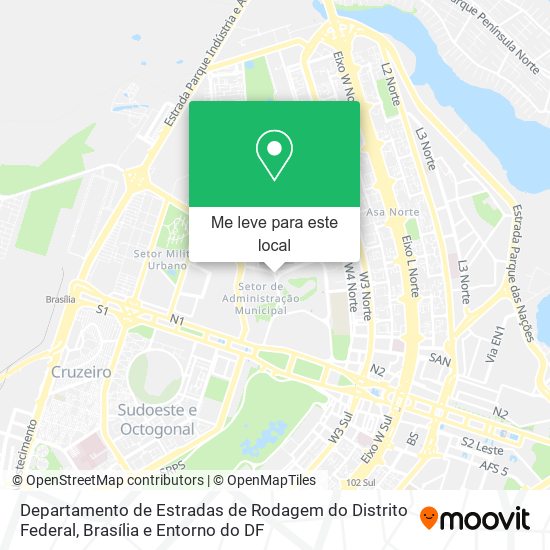 Departamento de Estradas de Rodagem do Distrito Federal mapa