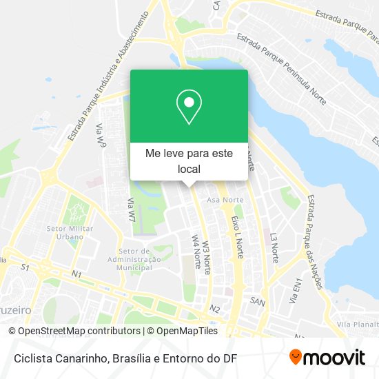 Ciclista Canarinho mapa
