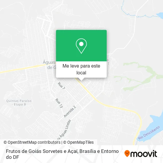 Frutos de Goiás Sorvetes e Açaí mapa