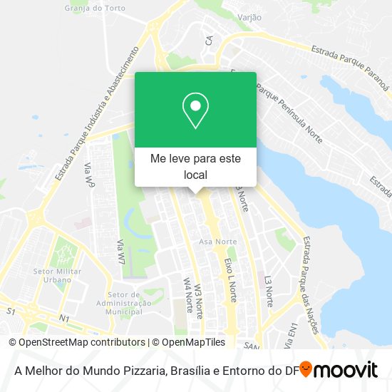 A Melhor do Mundo Pizzaria mapa
