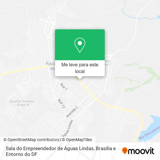 Sala do Empreendedor de Águas Lindas mapa