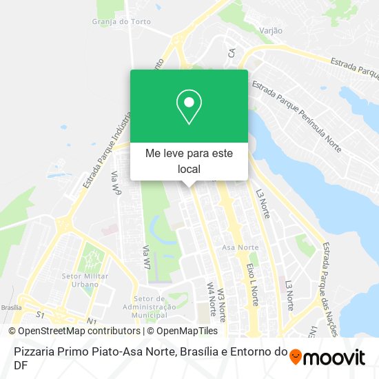 Pizzaria Primo Piato-Asa Norte mapa