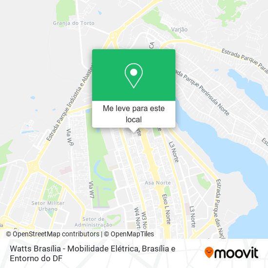 Watts Brasília - Mobilidade Elétrica mapa