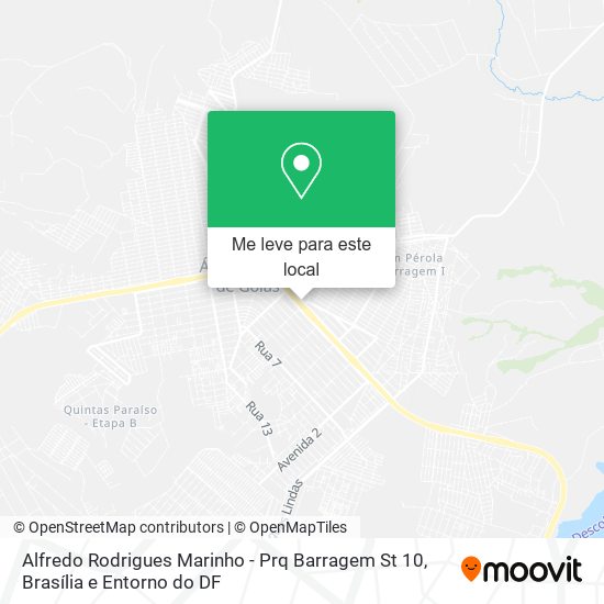 Alfredo Rodrigues Marinho - Prq Barragem St 10 mapa