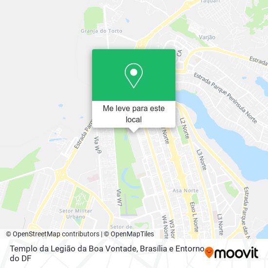 Templo da Legião da Boa Vontade mapa