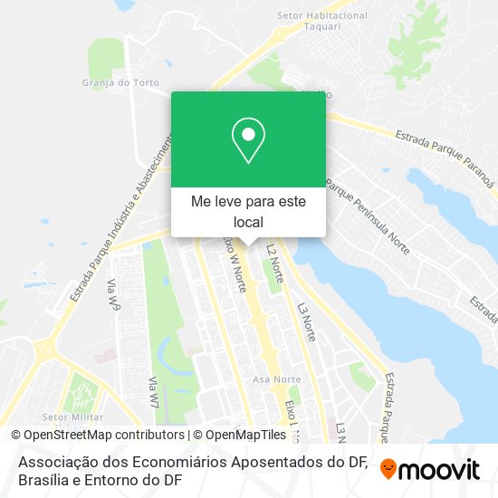 Associação dos Economiários Aposentados do DF mapa