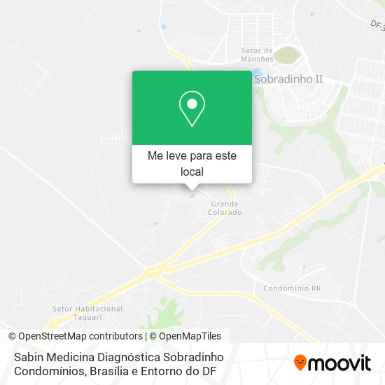 Sabin Medicina Diagnóstica Sobradinho Condomínios mapa