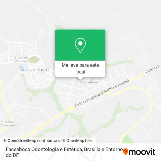 Faceeboca Odontologia e Estética mapa