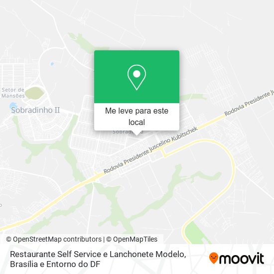 Restaurante Self Service e Lanchonete Modelo mapa