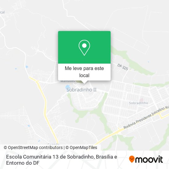 Escola Comunitária 13 de Sobradinho mapa