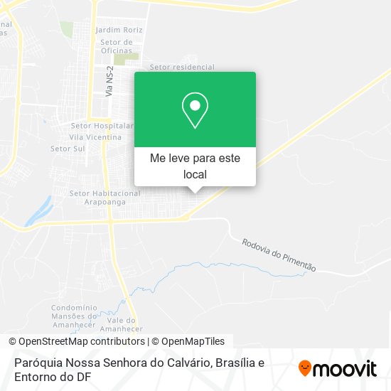 Paróquia Nossa Senhora do Calvário mapa