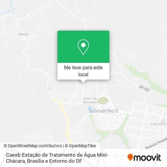 Caesb Estação de Tratamento de Água Mini-Chácara mapa