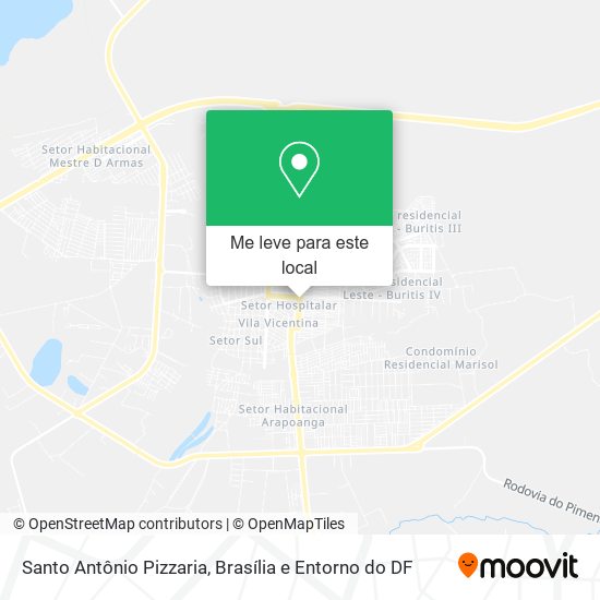 Santo Antônio Pizzaria mapa