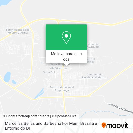 Marcellas Bellas and Barbearia For Mem mapa