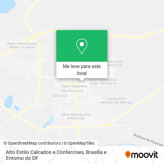 Alto Estilo Calcados e Confeccoes mapa