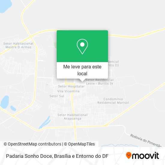 Padaria Sonho Doce mapa