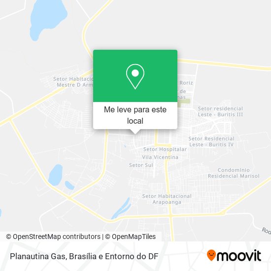 Planautina Gas mapa