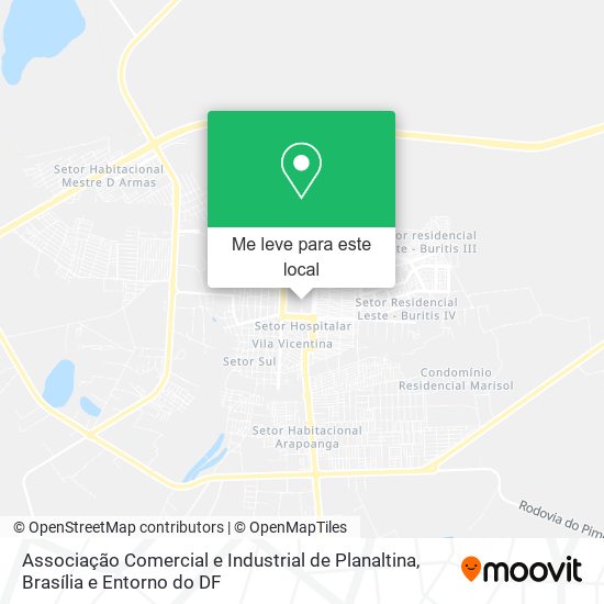 Associação Comercial e Industrial de Planaltina mapa