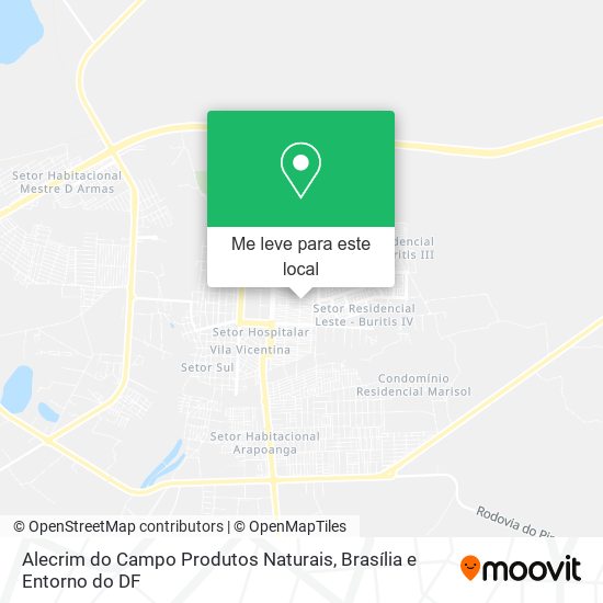 Alecrim do Campo Produtos Naturais mapa