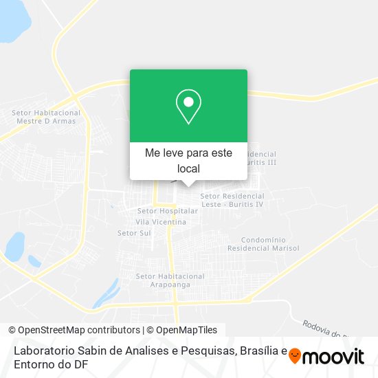 Laboratorio Sabin de Analises e Pesquisas mapa