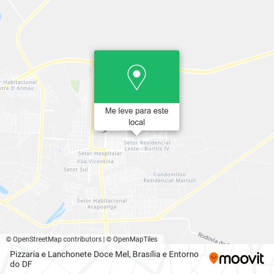 Pizzaria e Lanchonete Doce Mel mapa