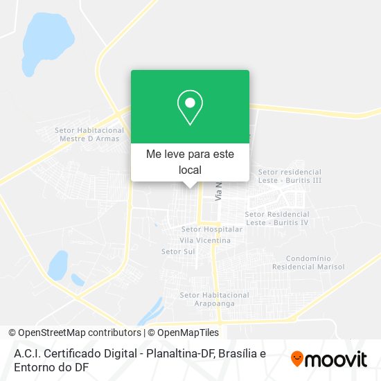 A.C.I. Certificado Digital - Planaltina-DF mapa