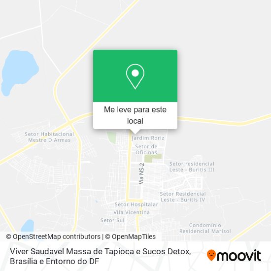 Viver Saudavel Massa de Tapioca e Sucos Detox mapa