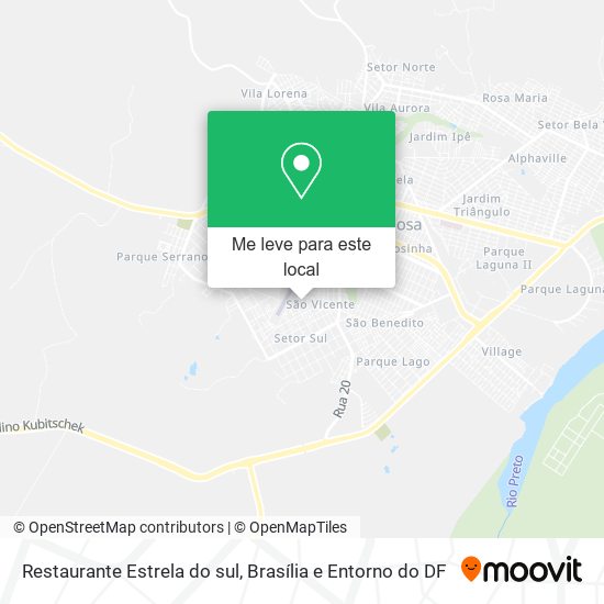 Restaurante Estrela do sul mapa