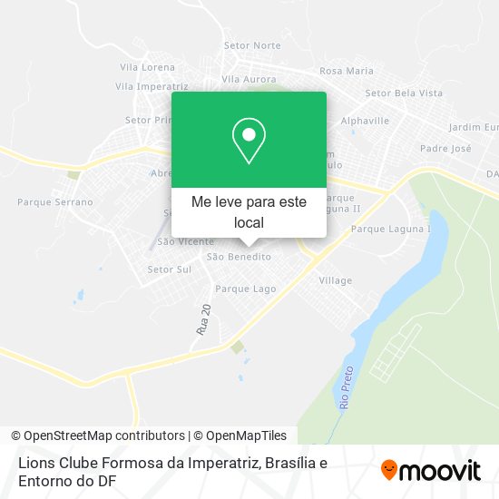Lions Clube Formosa da Imperatriz mapa